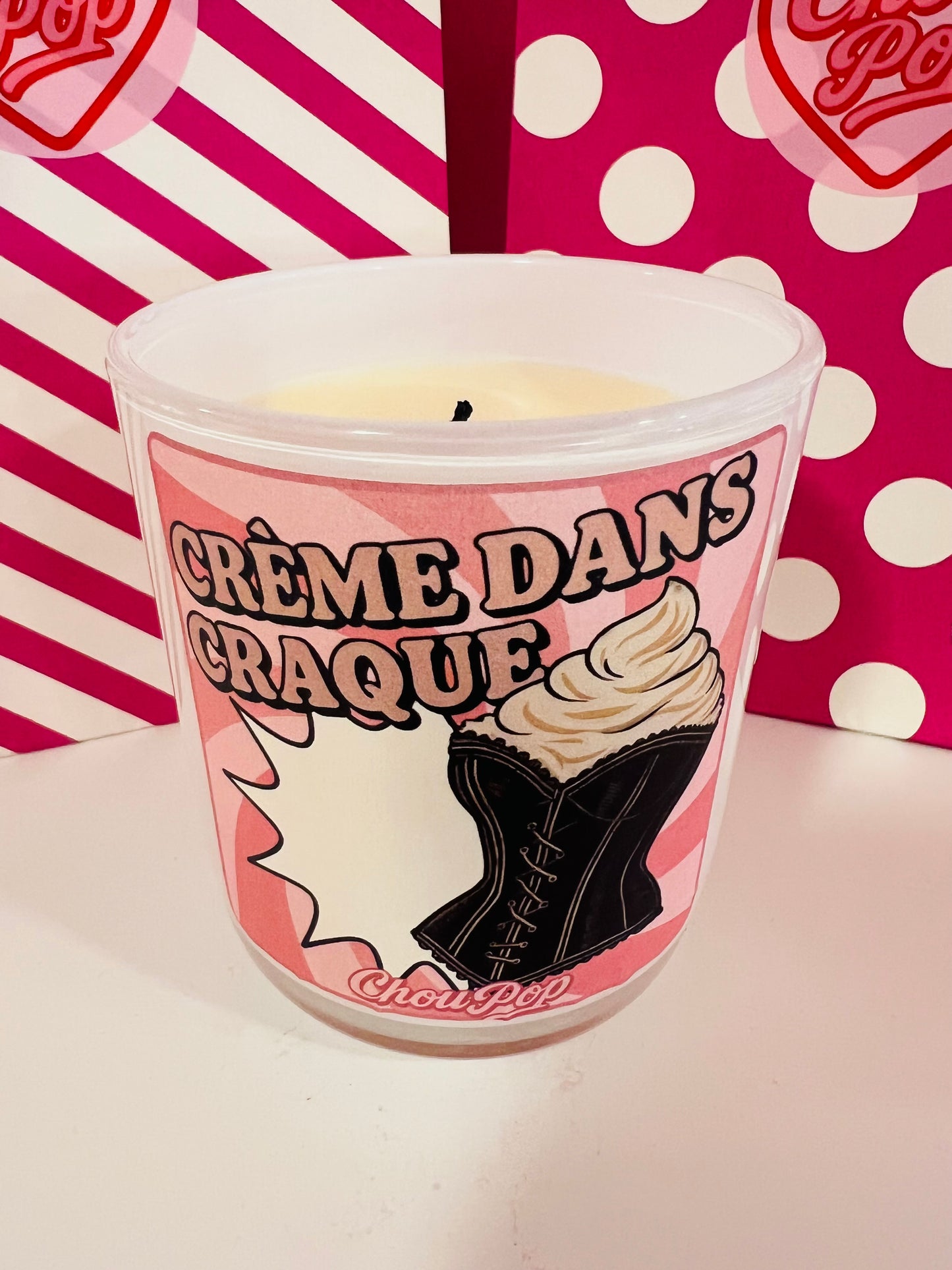 Crème dans craque imparfaite