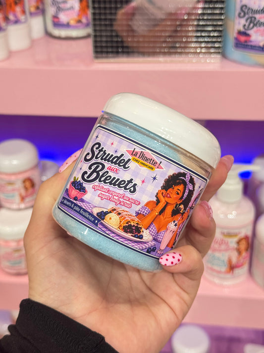 Exfoliant corporel sucré 🫐 Strudel aux bleuets 🫐🥧🍦🧈